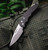 ProTech TR-4 Tactical Response 4 Automatic Folding Knife Feather Textured Black Aluminum 4" MagnaMax Saber Stonewash T4105F-MM