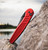 ProTech x Peace Neighbor Avalon Folding Knife Knurled Red Aluminum 4.25" MagnaCut Black PN1103-RED