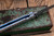 Sergey Rogovets Ice Pick  XL Damasteel, Blue Liners 4.5" Damacore