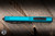 Preowned-Microtech Ultratech OTF Automatic Knife Turquoise Aluminum 3.4" M390 Tanto Black 123-1TQ