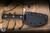 RMJ Tactical "Utsidihi" Fixed Blade Knife Black G10 3.5" MagnaCut Drop Point Tungsten Grey