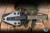 RMJ Tactical "Utsidihi" Fixed Blade Knife Dirty Olive G10 3.5" MagnaCut Drop Point Tungsten Grey
