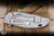 Hinderer Knives XM-18 Flipper Folding Knife Triway Black G10/Bead Blast Titanium 3.5" MagnaCut Spanto Working Finish