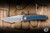 Sharknivco WAKA 4.9 Folding Knife Titanium/Blood Blue CamoQuartz Inlay 3.25" RWL-34 Blasted