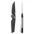 Toor Knives Bateman Folding Knife Onyx Aluminum 3.5" MagnaCut Tanto Black