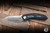 Preowned-Zero Tolerance 0762 Folding Knife Black Carbon Fiber/Blue Accent 3.4" 20CV Reverse Tanto Satin