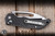 Heretic Knives Custom Koschei Folding Knife Black Carbon Fiber/Abalone Button 3.5" M390 Drop Point Cracked Ice