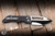 Heretic Knives Custom Koschei Folding Knife Black Carbon Fiber/Abalone Button 3.5" M390 Drop Point Cracked Ice