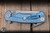 Hinderer Knives Project X Flipper Knife Black G10/Stonewash Blue 3.65" MagnaCut Sheepsfoot