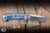 Hinderer Knives Project X Flipper Knife Black G10/Stonewash Blue 3.65" MagnaCut Sheepsfoot