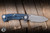 Hinderer Knives Project X Flipper Knife Blue G10/Battle Blue 3.65" MagnaCut Sheepsfoot