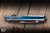 Sergey Rogovets Ice Pick  XL Damasteel, Blue Liners 4.5" Damacore Spear Point 