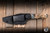 Preowned-Half Face Blades Field Jr. Textured Buckeye/Black G1O Pin Striping 3.5" Drop Point