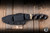 Preowned-Half Face Blades Disaster Jr. Fixed Blade Giraffe Bone/Black G10/Copper Pin Striping 4" Spearpoint 
