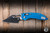 Microtech M-Stitch Ram-LOK Folding Knife Blue Frag Aluminum 3.25" M390 Black 169MRL-1FRBL