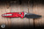 Microtech Socom RAM-LOK Manual Folding Knife Red Frag Aluminum 4" M390 Clip Point Black 160RL-1FRRD