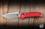 Microtech LUDT Ram-LOK Folding Knife Red Frag Aluminum 3.4" M390 Tanto Stonewash 1136RL-10FRRD