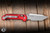 Microtech LUDT Ram-LOK Folding Knife Red Frag Aluminum 3.4" M390 Tanto Stonewash 1136RL-10FRRD