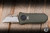 Hypercut Knives Oracle Gravity Utility Razor OD Green Crosshatch Aluminum/Bronze Accents 2.2" Trapezoid Razor