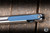 Hypercut Knives Nakht Bolt Action Pen Blue/Silver Polished Titanium 5.5" Pilot G2
