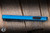 Chaves Knives Dissident OTF Automatic Knife Blue Crosshatch Battleworn Aluminum 3.8" M390 Tanto TT Stonewash