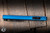 Chaves Knives Dissident OTF Automatic Knife Blue Crosshatch Battleworn Aluminum 3.8" M390 Drop Point Stonewash