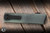 Chaves Knives Dissident OTF Automatic Knife OD Green Crosshatch Battleworn Aluminum 3.8" M390 Drop Point TT Black Nitride