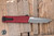 Chaves Knives Dissident OTF Automatic Knife Red Flat Blasted Aluminum 3.8" M390 Tanto TT Stonewash