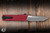 Chaves Knives Dissident OTF Automatic Knife Red Flat Battleworn Aluminum 3.8" M390 Tanto TT Stonewash