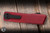 Chaves Knives Dissident OTF Automatic Knife Red Flat Battleworn Aluminum 3.8" M390 Drop Point TT Stonewash