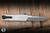Chaves Knives Dissident OTF Automatic Knife Clear Coat Crosshatch Battleworn Aluminum 3.8" M390 Tanto TT Stonewash