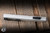 Chaves Knives Dissident OTF Automatic Knife Clear Coat Crosshatch Battleworn Aluminum 3.8" M390 Tanto Stonewash