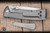 Chaves Knives Redencion Street Integral Folding Knife Stonewash Titanium/Magnetic Inlay 3.25" M390 Tanto Belt Finish