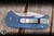 Medford 1881 Knife Works Lombard Knife Blue Denim G10 2.45" S45VN Drop Point Tumbled