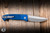 ProTech x Walter Brend Classic AUTO Folding Knife Blue Diamond Textured Aluminum 3.35" MagnaCut Stonewash WB1105-BLUE