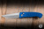 ProTech x Walter Brend Classic AUTO Folding Knife Blue Diamond Textured Aluminum 3.35" MagnaCut Stonewash WB1105-BLUE