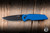 ProTech TR-3 Integrity Manual Folding Knife Relic Textured Blue Aluminum 3.5" MagnaCut DLC Black INT1106-BLUE