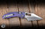 Preowned-Microtech Marfione Select Stitch Ram-Lok Manual Folding Knife Purple Titanium 3.75" M390 Stonewash 169RL-10MS5