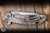 Preowned- Rick Hinderer Knives XM-24 Flipper Knife Textured Stonewash/Lightning Titanium 4.0" Spanto Stonewash