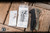 Preowned- Rick Hinderer Knives XM-24 Flipper Knife Textured Stonewash/Lightning Titanium 4.0" Spanto Stonewash