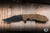Preowned- Rick Hinderer Knives XM-24 Vintage Series Flipper Knife "Paisley" Titanium  4.0" 1095 Skinny Bowie Black
