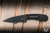 Bastinelli Knives Custom Sin Fixed Blade Knife Black Tskuka Wrap/Bronze Menuki Snake 3.54" N690CO Black PVD