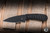 Bastinelli Knives Custom Sin Fixed Blade Knife Black Tskuka Wrap/Left Bronze Menuki Snake 3.54" N690CO Black PVD