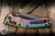 Microtech Marfione Select Amphibian Ram-LOK Folding Knife Oil Slick DLC Slab Titanium/DLC Ti Accent 3.9" M390 DLC Stonewash 137RL-1DLCTMS4