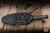 Marfione Custom A.D.O.Fixed Blade Knife DLC Double Vapor Blast/Ti End Cap 4.5" Dagger 115-DLCVB