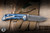 Spartan Blades Custom SHF Harsey Folder Knife "Waving Flag" Titanium 4" Damascus Drop Point
