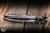Sergey Rogovets Custom Red Horseman Manual Folding Knife Titanium/Speed Holes 3.65" Baker Forge Damascus