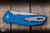 ProTech x Spartan Blades Pallas 1101 Automatic Folding Knife Blue Aluminum 3.7" MagnaCut  Stonewash