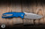 ProTech x Spartan Blades Pallas 1101 Automatic Folding Knife Blue Aluminum 3.7" MagnaCut  Stonewash