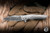 Herman Customs Knives Bee Folding Knife Titanium 3.35" Damasteel Svavner Mirror Polished
